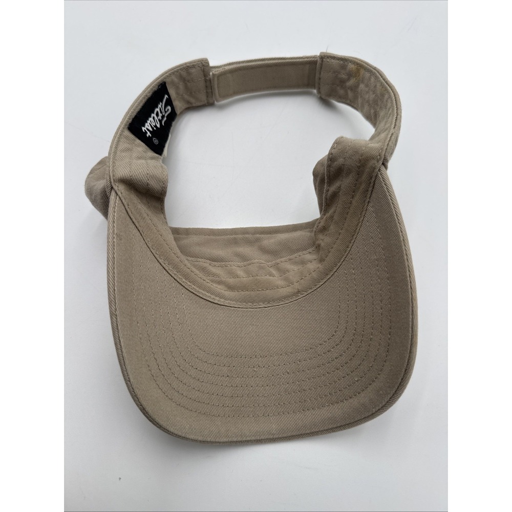 Vintage Titleist Visor Logo Adjustable Strapback Khaki Tan White Black Spell Out - Picture 9 of 9